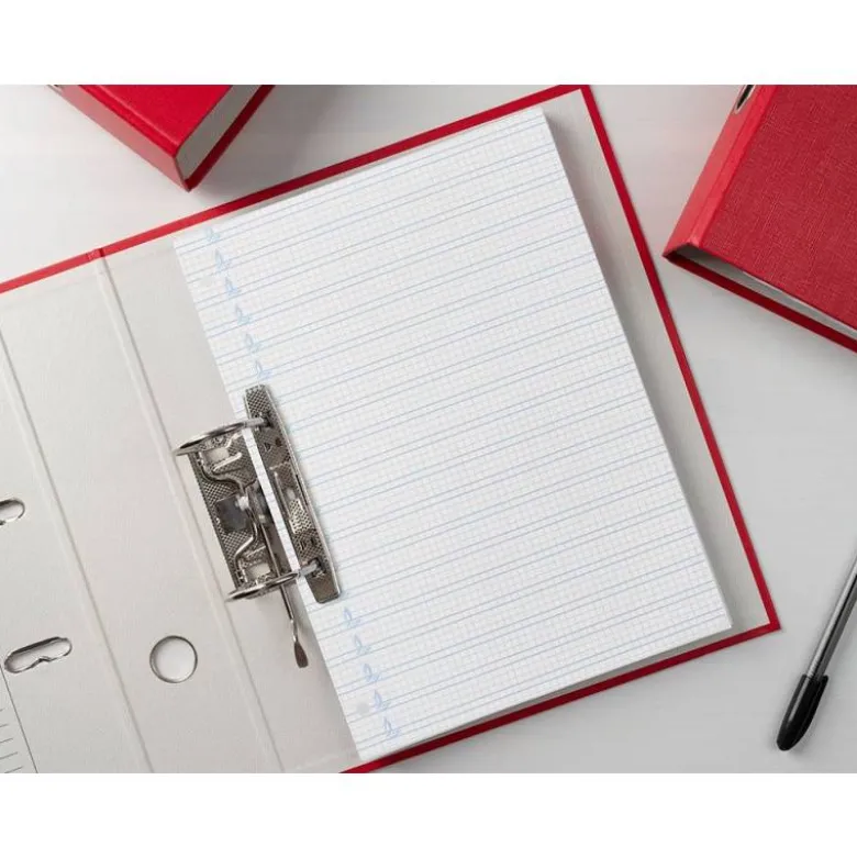 Recambio Liderpapel DIN A4 4 taladros 70 gr cuadriculado pautado 4 mm