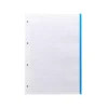 Recambio Liderpapel Din A4 4 taladros 100gr cuadricula 5mm 5 bandas de colores
