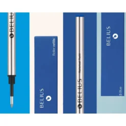 RECAMBIO ROLLER BELIUS COLOR AZUL 0,7 MM CAJA 3 UNIDADES
