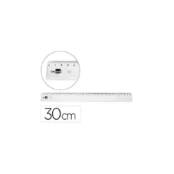 Regla de plastico Liderpapel Irrompible Transparente 30 cm