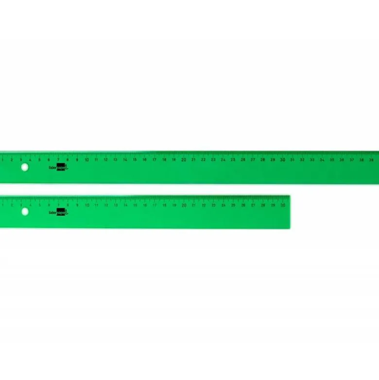 Regla liderpapel 40 cm acrilico color verde.