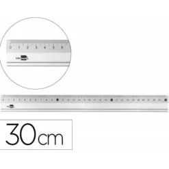 REGLA LIDERPAPEL 30 CM ALUMINIO COLOR METALICO