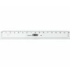 Regla m+r 16 cm plastico transparente con bisel.