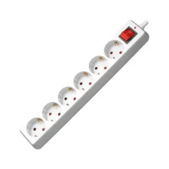 Regleta 6 tomas Mediarange sin interruptor 1,4 m