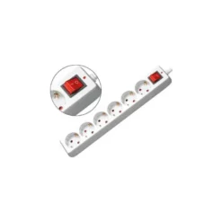 Regleta 6 tomas Mediarange sin interruptor 1,4 m