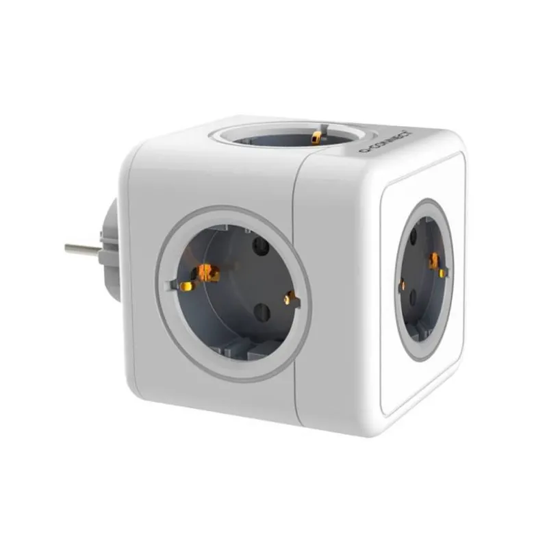 REGLETA Q-CONNECT DE CUBO ENCHUFE MULTIPLE POWER CUBE 5 EN 1 DIRECTO A PARED 5 TOMAS DE CORRIENTE 75X75X112MM