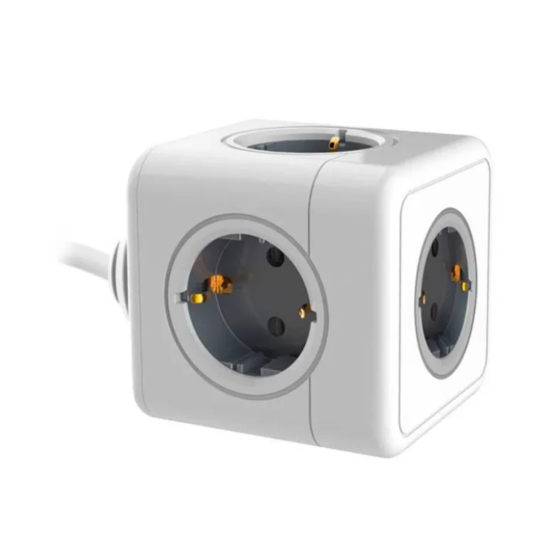 REGLETA Q-CONNECT DE CUBO ENCHUFE MULTIPLE POWER CUBE 5 EN 1 CABLE DE 1,4 MT 5 TOMAS DE CORRIENTE 75X75X112MM
