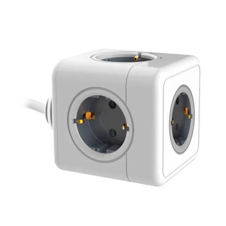 REGLETA Q-CONNECT DE CUBO ENCHUFE MULTIPLE POWER CUBE 5 EN 1 CABLE DE 1,4 MT 5 TOMAS DE CORRIENTE 75X75X112MM
