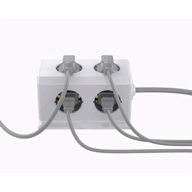 REGLETA Q-CONNECT ENCHUFE MULTIPLE 10 EN 1 CABLE 1,4 MT 6 TOMAS DE CORRIENTE+3 USB+1 USB TIPO C 140X76X87MM