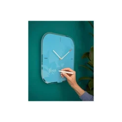 RELOJ LEITZ COSY DE PARED CRISTAL AZUL