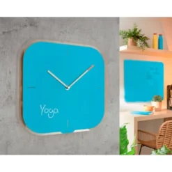 RELOJ LEITZ COSY DE PARED CRISTAL AZUL