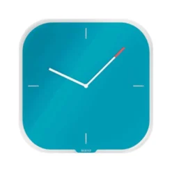 RELOJ LEITZ COSY DE PARED CRISTAL AZUL