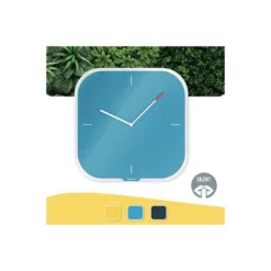 RELOJ LEITZ COSY DE PARED CRISTAL AZUL