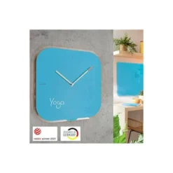 RELOJ LEITZ COSY DE PARED CRISTAL AZUL