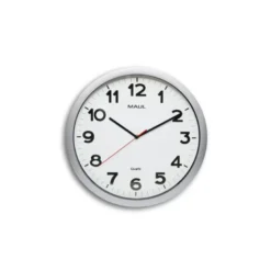 RELOJ MAUL STEP DE PARED REDONDO 20 CM DIAMETRO ELECTRICO COLOR PLATA