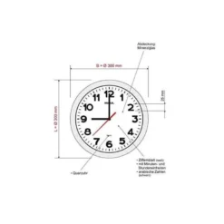 RELOJ MAUL STEP DE PARED REDONDO 30 CM DIAMETRO ELECTRICO COLOR PLATA