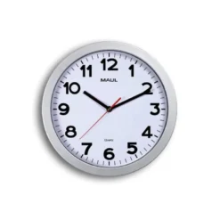 RELOJ MAUL STEP DE PARED REDONDO 30 CM DIAMETRO ELECTRICO COLOR PLATA