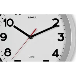 RELOJ MAUL STEP DE PARED REDONDO 30 CM DIAMETRO ELECTRICO COLOR PLATA