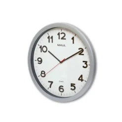 RELOJ MAUL STEP DE PARED REDONDO 40 CM DIAMETRO ELECTRICO COLOR PLATA