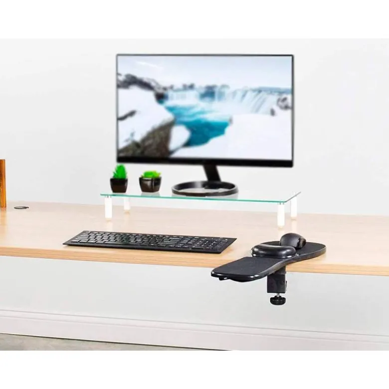 REPOSABRAZOS ERGONOMICO Q-CONNECT CON ALFOMBRILLA DE RATON Y APOYO DE MUÑECA COLOR NEGRO 220X140X480 MM