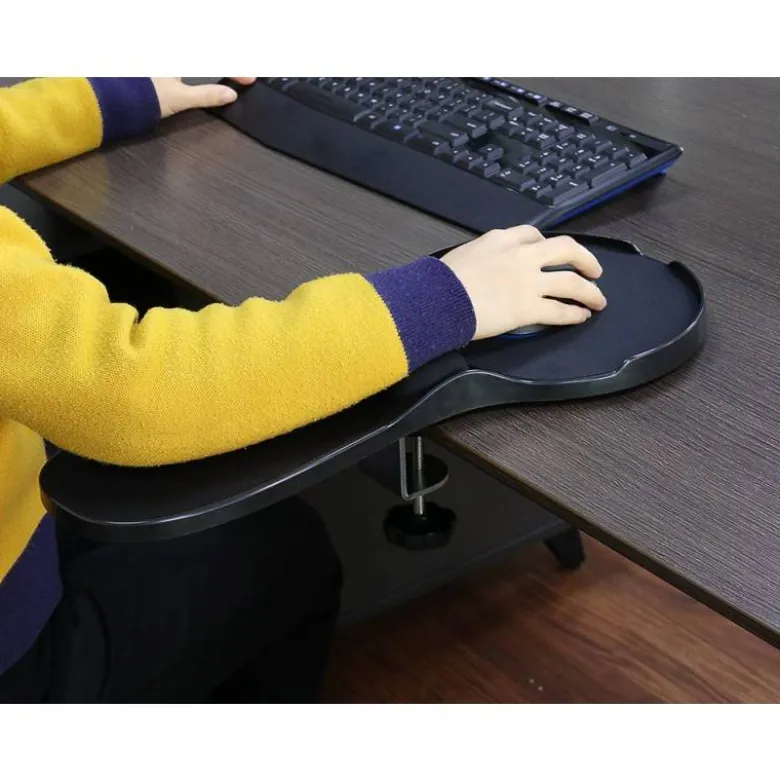 REPOSABRAZOS ERGONOMICO Q-CONNECT CON ALFOMBRILLA DE RATON Y APOYO DE MUÑECA COLOR NEGRO 220X140X480 MM