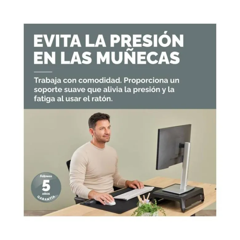 REPOSAMUÑECAS FELLOWES MINI BREYTA NEGRO 190X70X25 MM