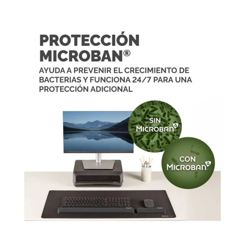 REPOSAMUÑECAS FELLOWES MINI BREYTA NEGRO 190X70X25 MM