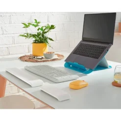 REPOSAMUÑECAS LEITZ ERGO COSY PARA TECLADO AJUSTABLE COLOR GRIS