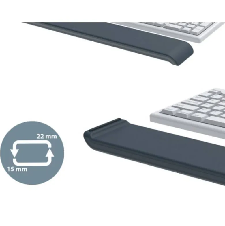 REPOSAMUÑECAS LEITZ ERGO PARA TECLADO AJUSTABLE GRIS OSCURO