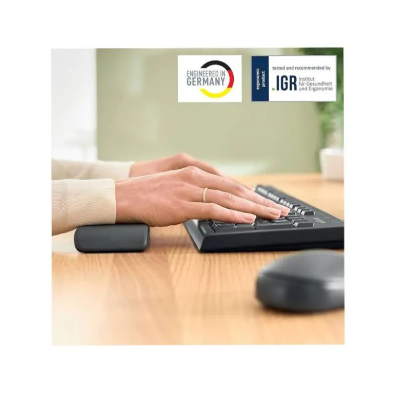 REPOSAMUÑECAS LEITZ ERGO PARA TECLADO AJUSTABLE GRIS OSCURO
