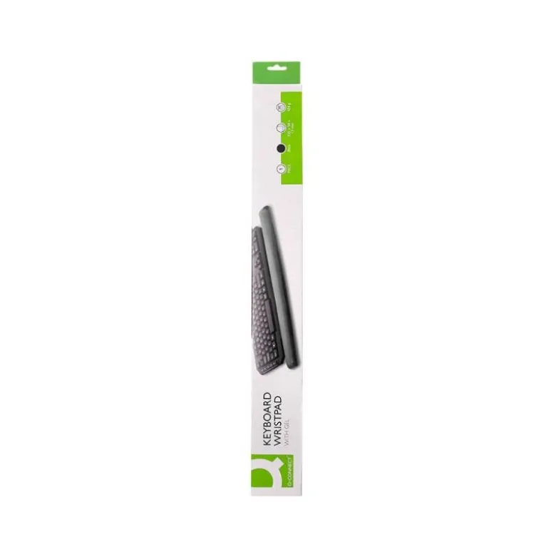 REPOSAMUÑECAS Q-CONNECT DE GEL PARA TECLADO COLOR NEGRO 525X58X17 MM