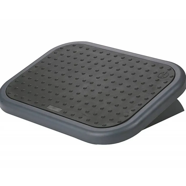 Reposapies ajustable Q-Connect con alfombrilla de caucho