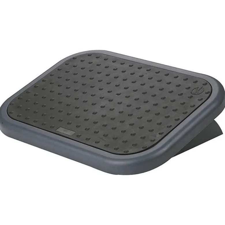 Reposapies ajustable Q-Connect con alfombrilla de caucho