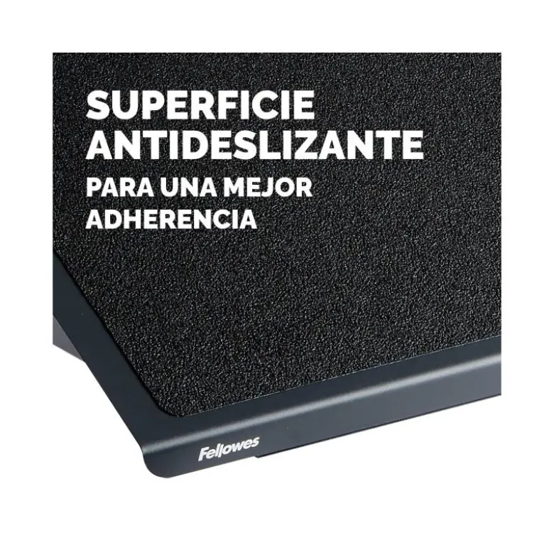 REPOSAPIES FELLOWES ULTIMATE SERIE PROFESSIONAL METALICO AJUSTABLE 3 ALTURAS NEGRO 96X560X32 MM