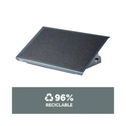 REPOSAPIES FELLOWES ULTIMATE SERIE PROFESSIONAL METALICO AJUSTABLE 3 ALTURAS NEGRO 96X560X32 MM