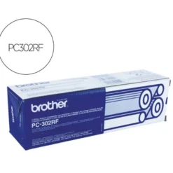 REPUESTO FAX BROTHER PC302RF DE TRANSFERENCIA TERMICA DURACION 235 PAGINAS PACK DE 2 UNIDADES