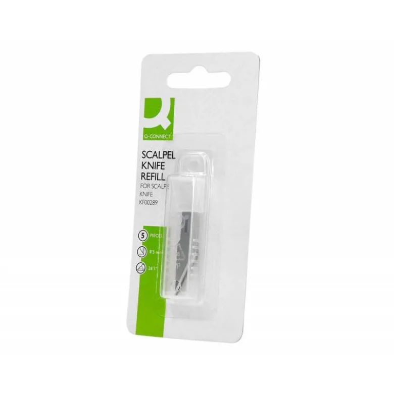 REPUESTO CUTER BISTURI Q-CONNECT KF00289 BLISTER DE 5 UNIDADES