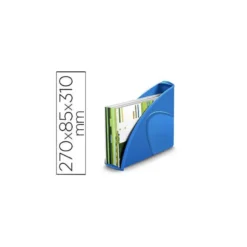 Revistero de plástico CEP Azul 259x80x310mm