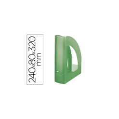 Revistero Liderpapel verde translucido