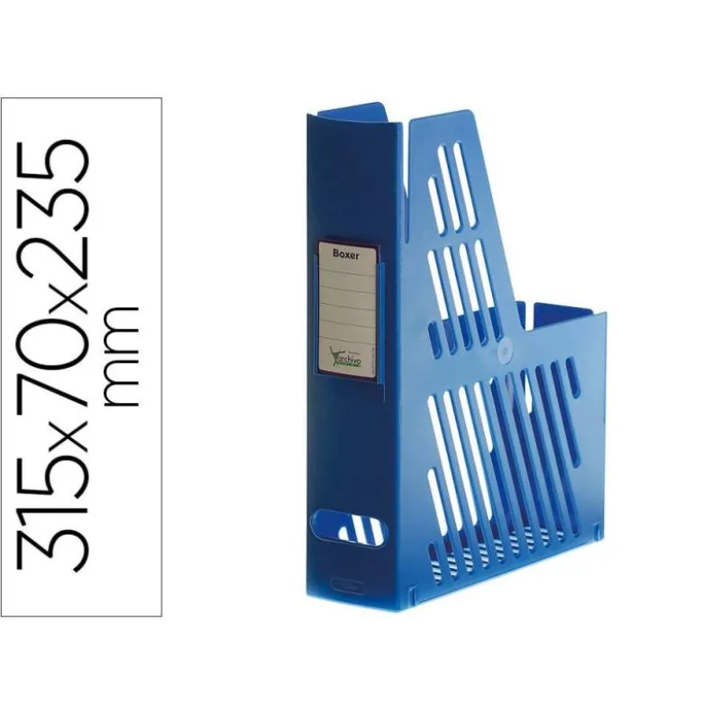 Revistero plastico azul archivo 2000