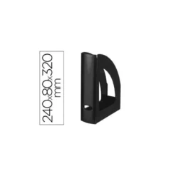 Revistero plastico Liderpapel negro opaco