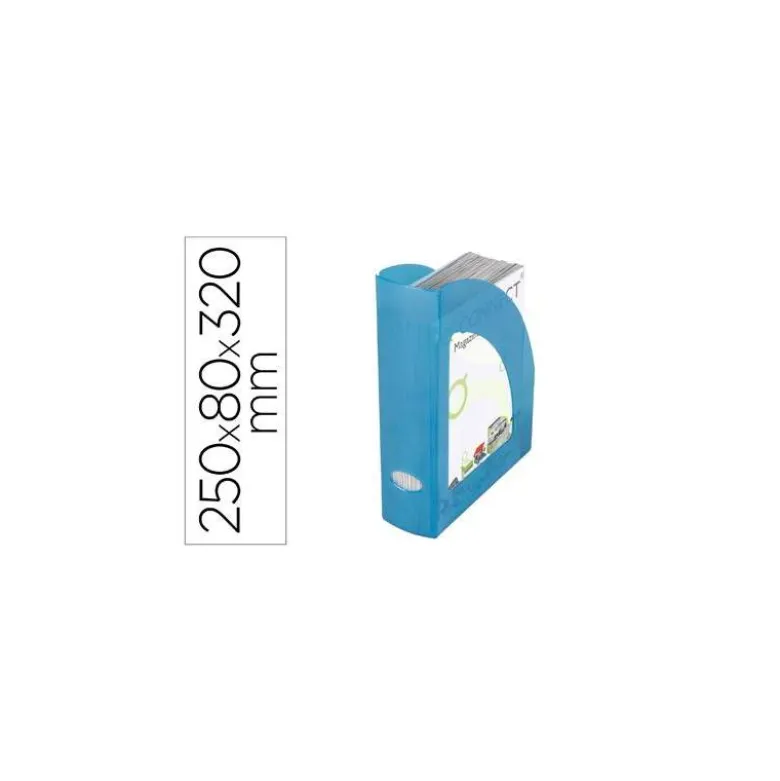 REVISTERO PLASTICO Q-CONNECT AZUL TRANSLUCIDO