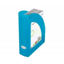REVISTERO PLASTICO Q-CONNECT AZUL TRANSLUCIDO