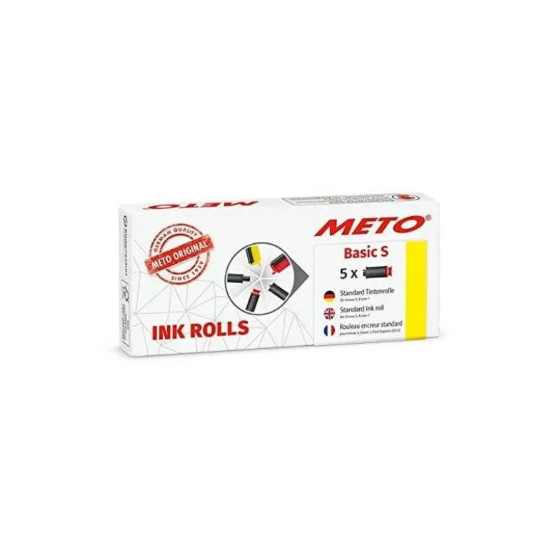 RODILLO ENTINTADOR METO BASIC PARA ETIQUETADORA ARROW S TINTA NEGRA PACK DE 5 UNIDADES