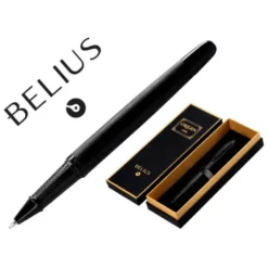 ROLLER BELIUS ORIGEN 1995 ALUMINIO TEXTURA CEPILLADA COLOR NEGRO TINTA NEGRA CAJA DE DISEÑO