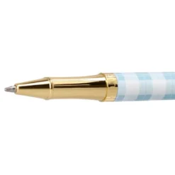 ROLLER BELIUS PERFECT PICNIC DAY ALUMINIO AZUL CELESTE DORADO TINTA COLOR NEGRO CAJA DE DISEÑO