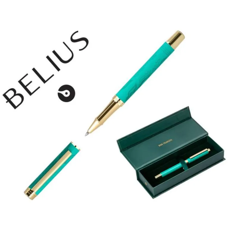 ROLLER BELIUS WILD WEST ALUMINIO COLOR VERDE DORADO TINTA COLOR NEGRO CAJA DE DISEÑO