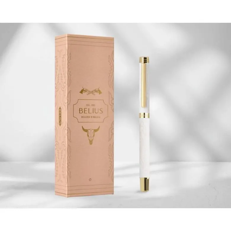 ROLLER BELIUS WILD WEST ALUMINIO COLOR CREMA DORADO TINTA COLOR NEGRO CAJA DE DISEÑO