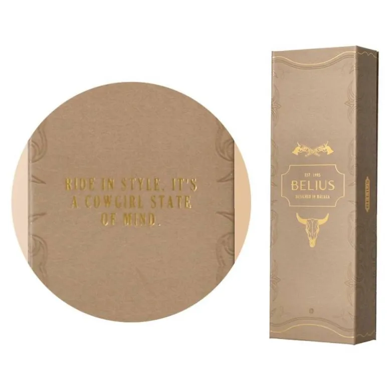 ROLLER BELIUS WILD WEST ALUMINIO COLOR BEIGE TINTA COLOR NEGRO CAJA DE DISEÑO