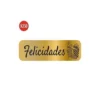 ROLLO 250 ETIQUETAS HOLOGRAFICA ORO "FELICIDADES" REGALOS